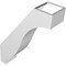 Ekena Millwork 5-in. W x 16-in. D x 22-in. H Baker Architectural Grade PVC Knee Brace BRCP05X16X22BKR - alternate 4